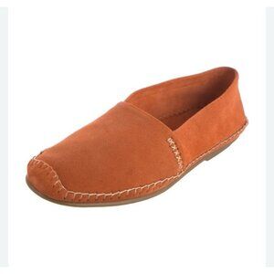 Jacques Levine Spain Womens 8 Suede Leather Espadrille Loafers Flats Shoes Coral